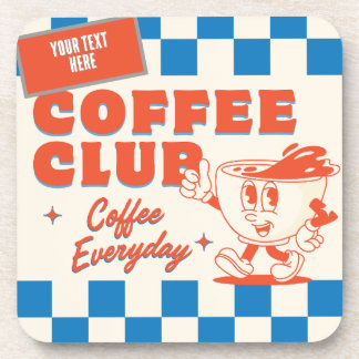 Coffee Club - Retro-Diner 50er benutzerdefinierter Getränkeuntersetzer