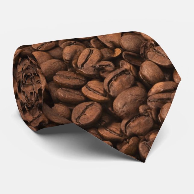 Coffee, Coffee Beans, Arabica Coffee, Black Coffee Krawatte (Gerollt)