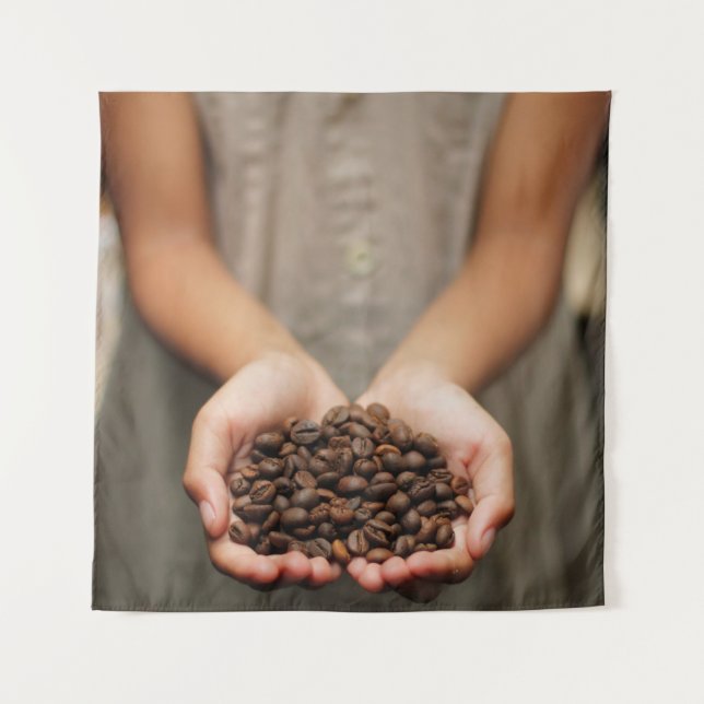 Coffee coffee beans aroma roasted wandteppich (Vorderseite)