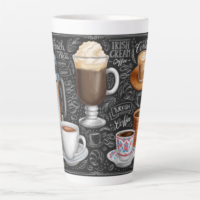 Coffee Collage Latte Tasse (Vorderseite)