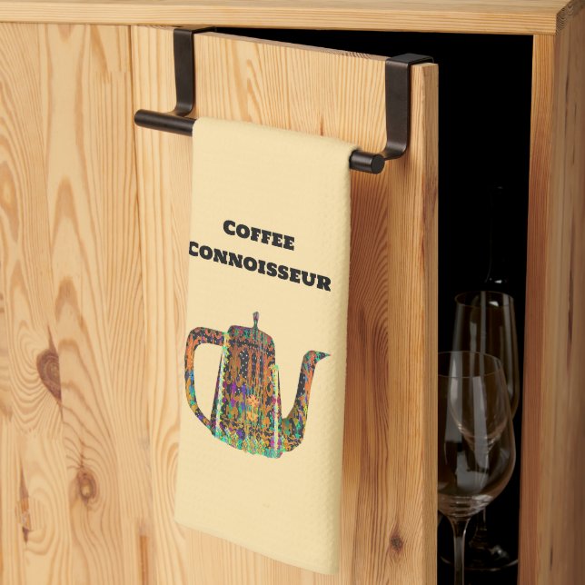 Coffee Connoisseur Floral Coffee Pot Geschirrtuch (Drittel gefaltet)