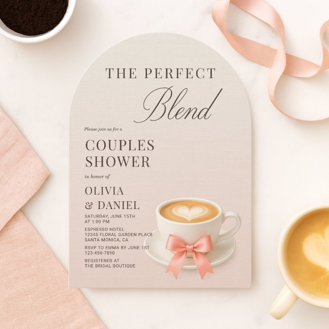 Coffee Couples Shower The Perfect Blend Coquette  Einladung (Von Creator hochgeladen)
