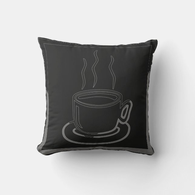 Coffee Cup Art Design Coussin (Recto)