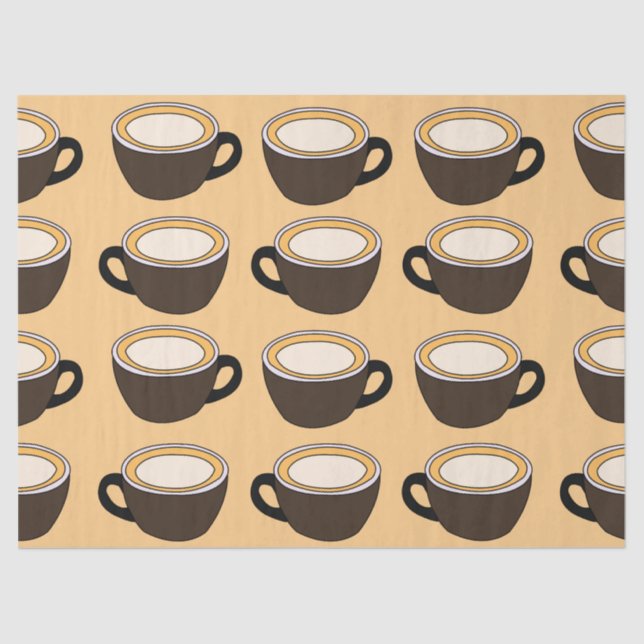 Coffee Cup Pattern Seidenpapier (Vorderseite)