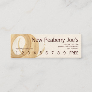 Coffee Cup Stack Loyalty Punch Card Treuekarte