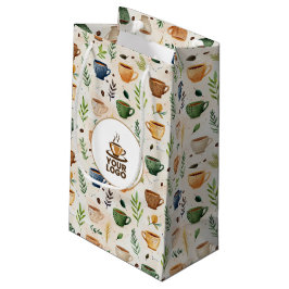 Coffee Cups Boho Muster Logo Kleine Geschenktüte