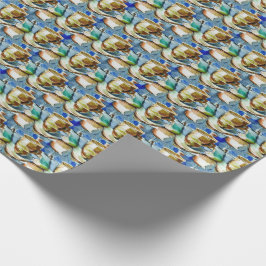 Coffee Cups Collage Watercolor Muster Geschenkpapier