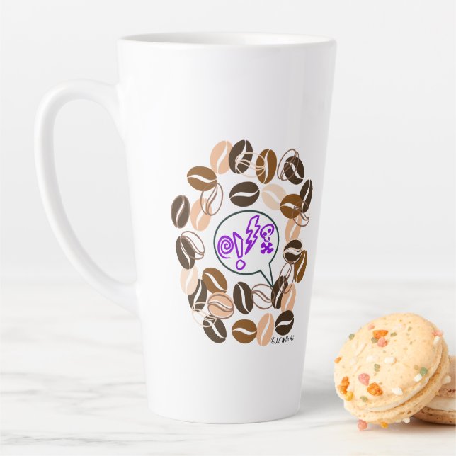 COFFEE & CUSSIN' von Jeff Willis Art Milchtasse (Beispiel)