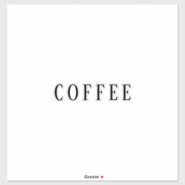 Coffee Custom Text Einfaches Party Event Cool Aufkleber (Blatt)