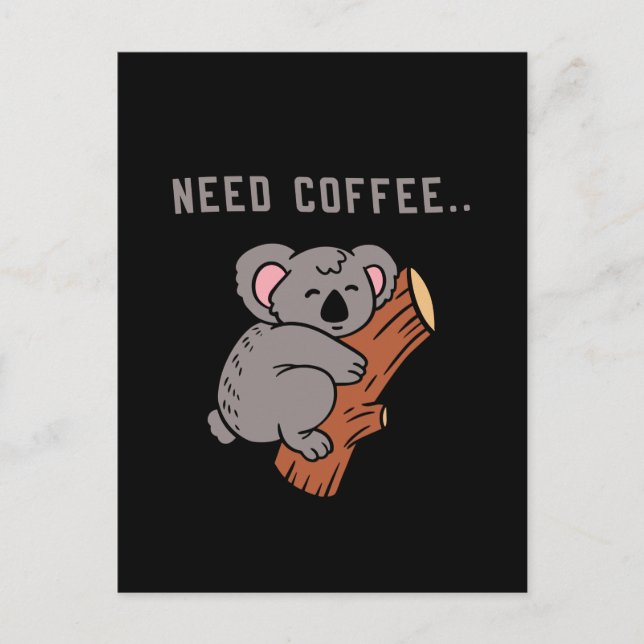 Coffee Design Funny Postkarte (Vorderseite)