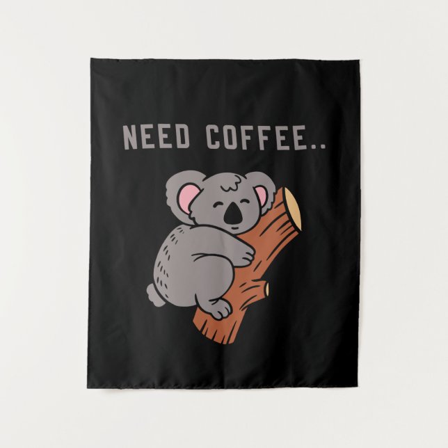 Coffee Design Funny Wandteppich (Vorderseite)