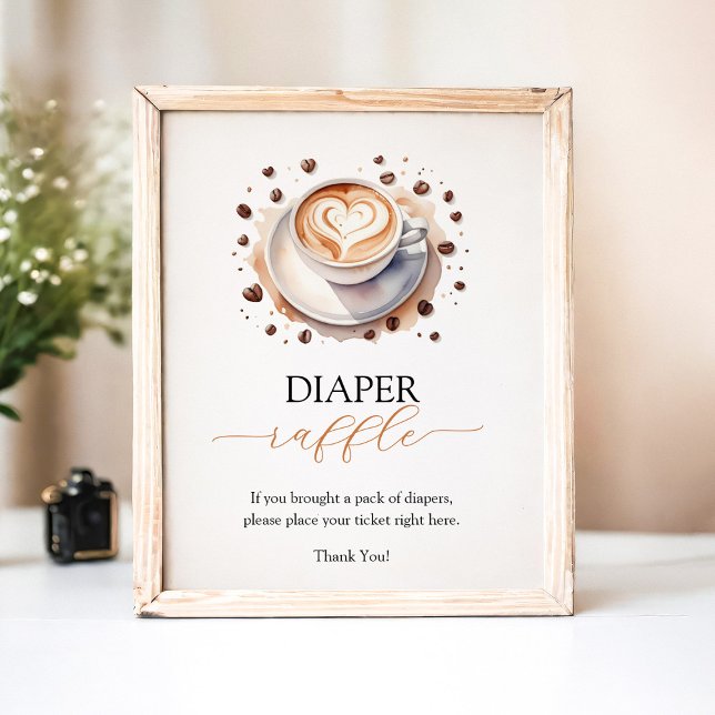 Coffee Diaper Raffle Baby Duschspiel Poster (Von Creator hochgeladen)