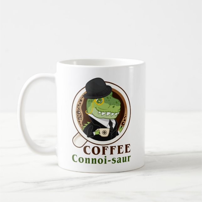 Coffee Dinosaur Connoi-Saur Funny Coffee Drink Kaffeetasse (Links)
