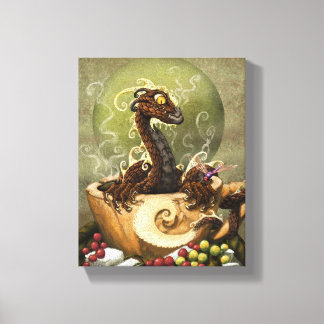 Coffee Dragon 8x10 Canvas Print Leinwanddruck