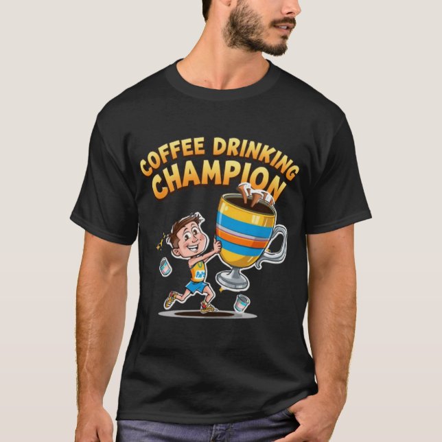 Coffee Drinking Olympics T-Shirt - Caffeine  (Vorderseite)