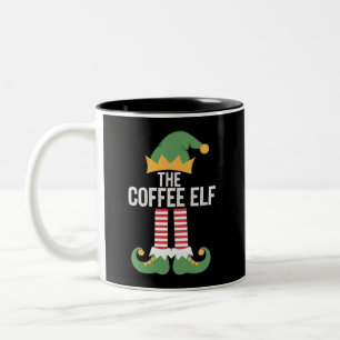 Coffee-Elfen-Familien-Matching-Gruppe Weihnachten Zweifarbige Tasse