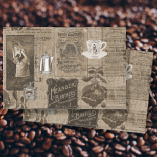 Coffee Ephemera Vintage Werbung Art Seidenpapier