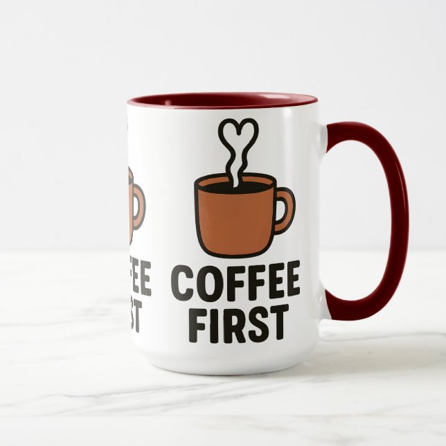Coffee First Ceramic Mug (Droite)