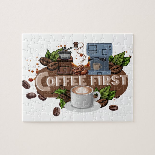 Coffee First – Morning Motivation for True Caffein (Horizontal)