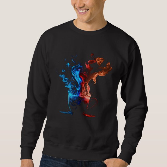 Coffee Flames Frahling  Coffee Cup Cafe Sweatshirt (Vorderseite)