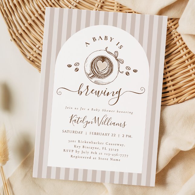 Coffee Gender Neutral Baby Shower Invitation Einladung (Von Creator hochgeladen)