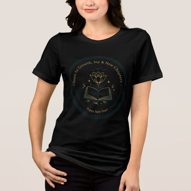 Coffee & Growth 2026 - Cheers to New Chapters  Tri-Blend Shirt (Vorderseite)