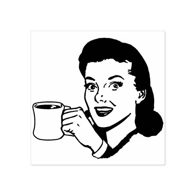 Coffee! Gummistempel (Prägung)