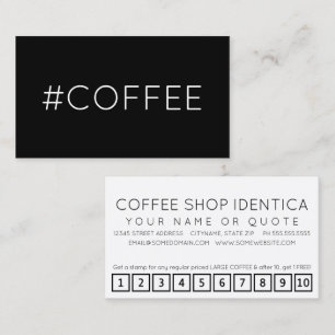 #COFFEE Hashtag Loyalitätskarte Treuekarte