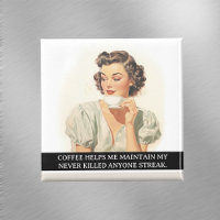 Coffee Helps Me Funny Retro 50s Saying