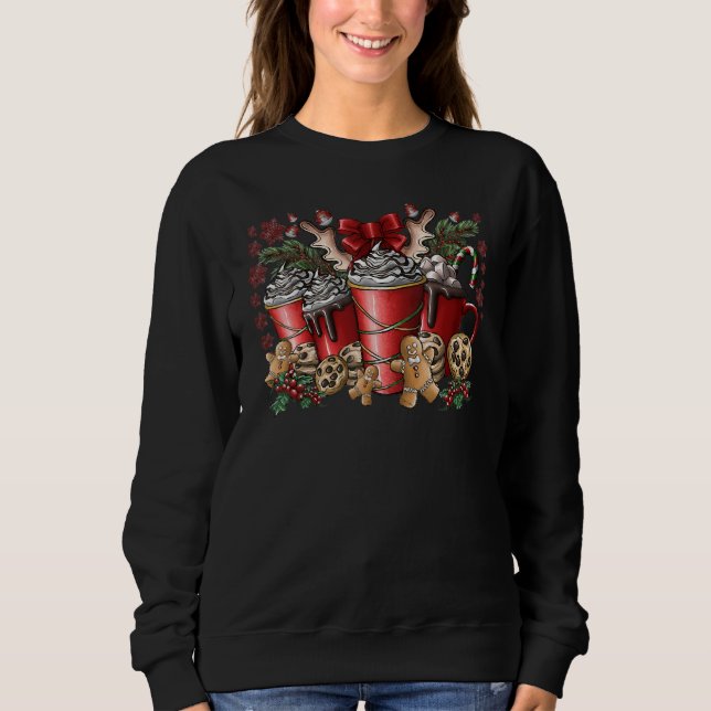 Coffee Holiday Christmas Coffee Gingerbread Cookie Sweatshirt (Vorderseite)