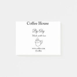 Coffee house made with love add text website socia post-it klebezettel