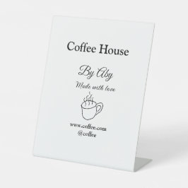Coffee house made with love add text website socia sockelschild