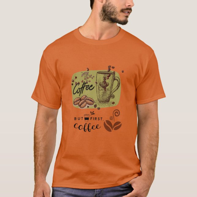 Coffee Illustration T-Shirt (Vorderseite)