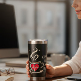 Coffee Is In My Blood Thermobecher