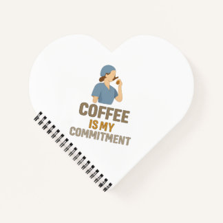 Coffee Is My Commitment Nurse Spiral Notebook  Notizbuch