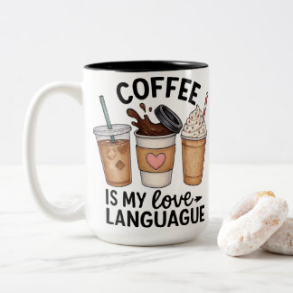 Coffee Is My Love Cute Aesthetic Drinks Zweifarbige Tasse