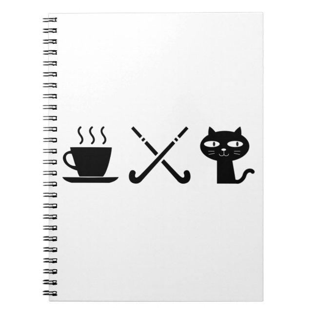 Coffee. Katzen. Hockey. Notizblock (Vorderseite)