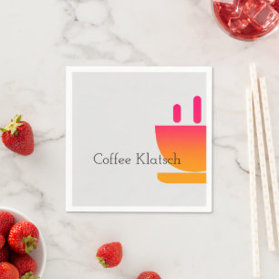 Coffee Klatsch Logo Grau Serviette