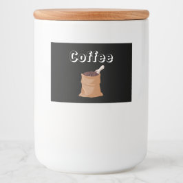 Coffee Label jar Lebensmitteletikett