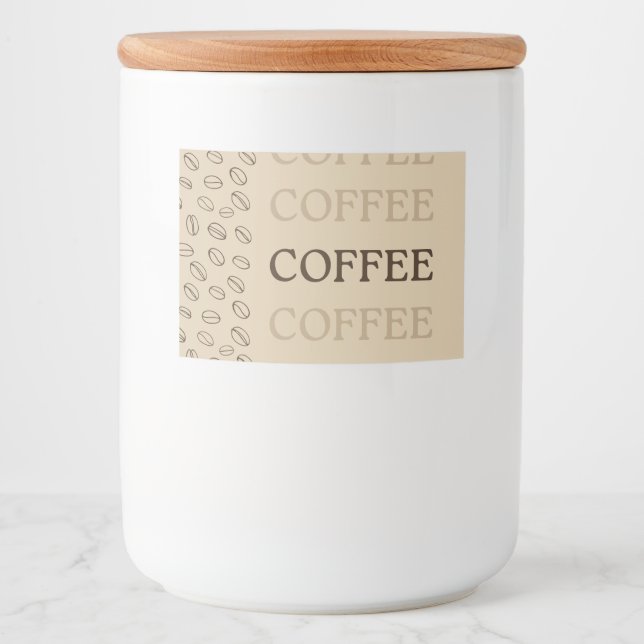 Coffee Label – Retro Coffee Beans Lebensmitteletikett (Vorderseite)