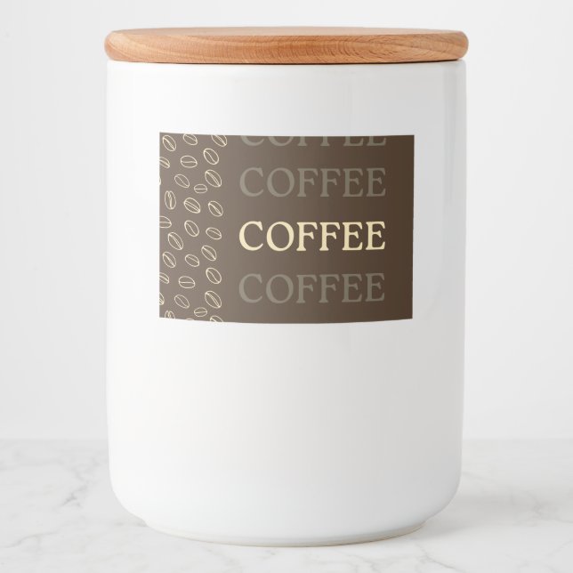 Coffee Label – Retro Coffee Beans Lebensmitteletikett (Vorderseite)