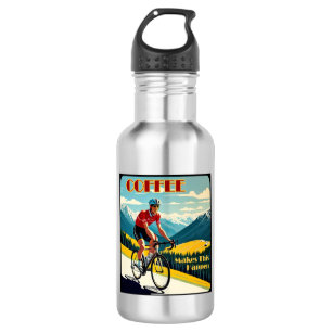 Coffee lässt das Radfahren geschehen Edelstahlflasche