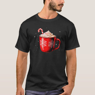 Coffee Late Hot Cocoa Gingerbread Candy Cane Chris T-Shirt