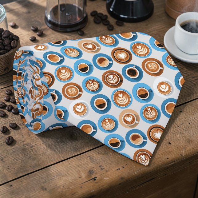 Coffee Latte Lovers Custom Necktie Krawatte (Von Creator hochgeladen)