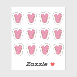 Coffee Letter Y: Monogram Initial Sheet Aufkleber