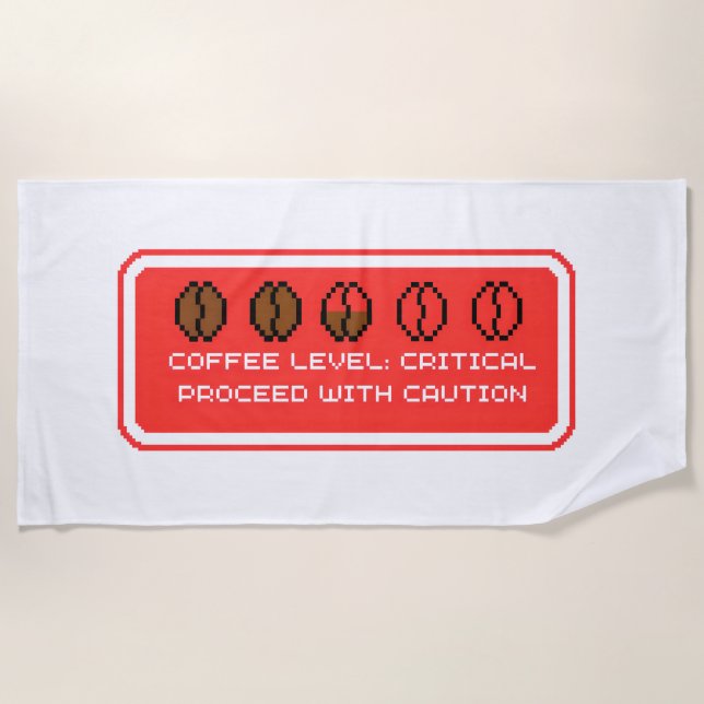 Coffee Level Critical Strandtuch (Vorderseite)