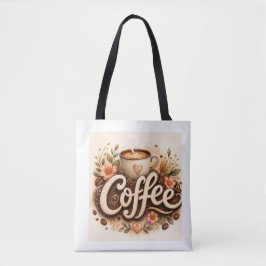 Coffee-Liebe Floral Tasche