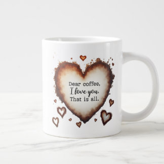Coffee Love Valentine Gift, Dear Coffee Jumbo-Tasse