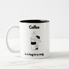 Coffee Lovely Mug, "Hug in a Mug" Zweifarbige Tasse
