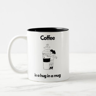 Coffee Lovely Mug, "Hug in a Mug" Zweifarbige Tasse